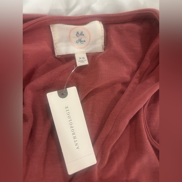 NWT Anthropologie Ella Mae Rouge/ Red Tie Front Dress Size XS. - Picture 3 of 7
